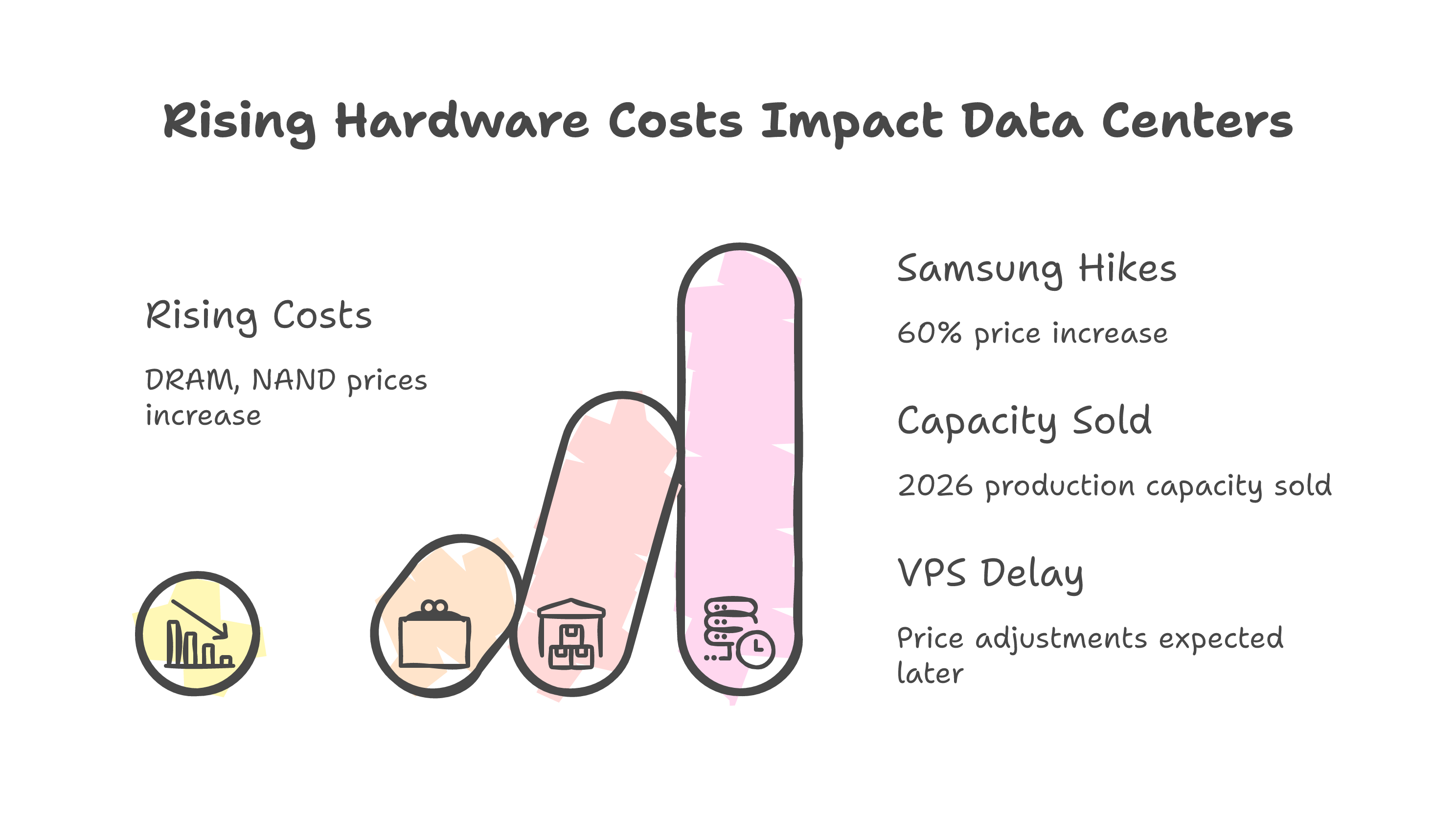 Rising hardware costs -- DRAM and NAND prices climbing